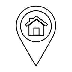 pin pointer location icon vector illustration design