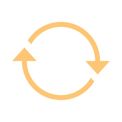 Arrow sign rotation icon reload button refresh symbol flat style