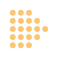 Arrow icon digital sign direction pictogram pointer button flat