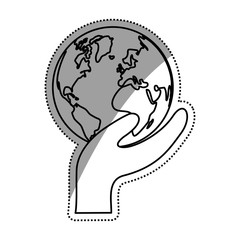 Save the world icon vector illustration graphic design