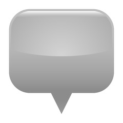 Naklejka premium Gray glossy map pin blank location icon square empty shape