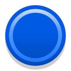 3D blue blank icon in flat style