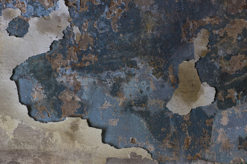 texture of the old blank walls, peeling paint, rough plaster, abstract background and a banner copy space