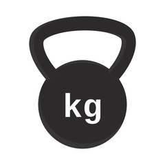 Flat icon weight isolated on white background. Vector illustration.