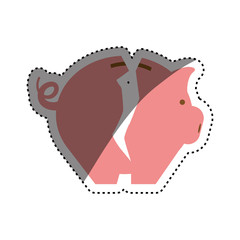 Piggy monet savings icon vector illustration graphic design