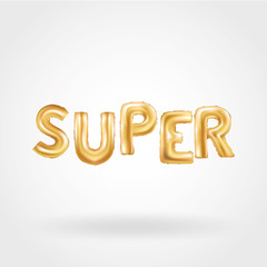 Gold super balloons character