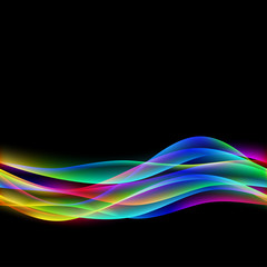 dinamyc flow, stylized  waves, vector