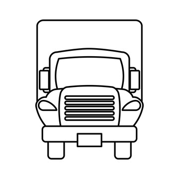 truck delivery vehicle icon vector illustration design