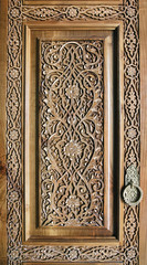 Fototapeta na wymiar Traditional wood carving, Uzbekistan
