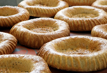 Traditional uzbek bread