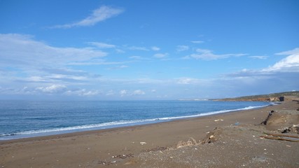 rocky shore on akamas peninsula in cyprus