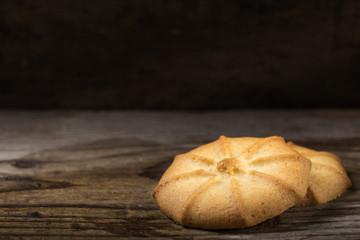 Butter cookies over wood