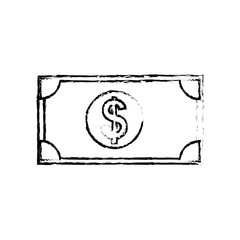 Money cash billet icon vector illustration graphic design