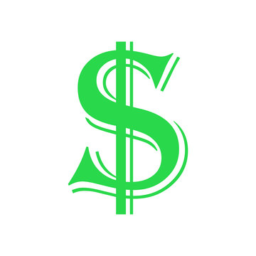 Dollar Prosperity Symbol Logo. Money Icon Sign Design. Vector illustration isolated on white background. 