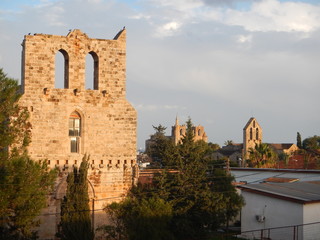 Fototapeta na wymiar ruin of mediavel gothic church in famagusta