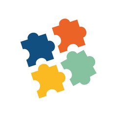 Puzzle game pieces icon vector illustration graphic design