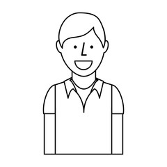 young man avatar character vector illustration design
