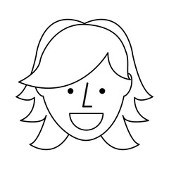 young woman avatar character vector illustration design