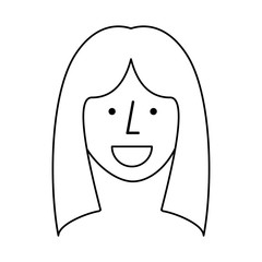 young woman avatar character vector illustration design