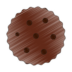 cookie icon over white background. bakery products concept. colorful design. vector illustration