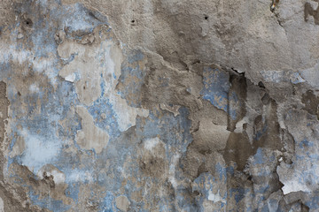 texture of the old blank walls, peeling paint, rough plaster, abstract background and a banner copy space
