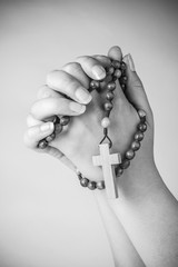Praying with rosary