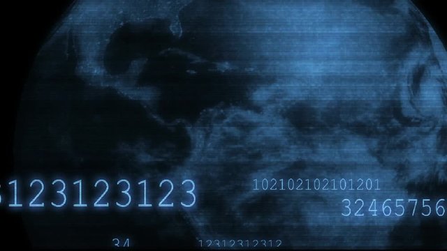 Abstract  motion random numbers cyber  digital background.