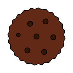 cookie icon over white background. bakery products concept. colorful design. vector illustration