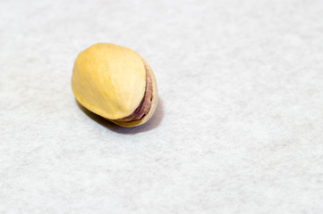 Macro shot of pistachio nut