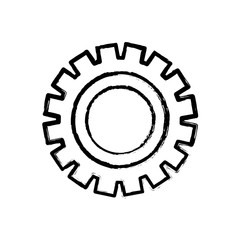 Gear machinery piece icon vector illustration graphic design