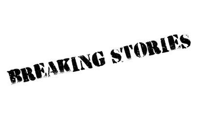 Breaking Stories rubber stamp