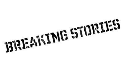 Breaking Stories rubber stamp