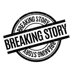 Breaking Story rubber stamp