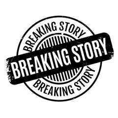 Breaking Story rubber stamp