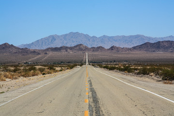 Straight through the desert