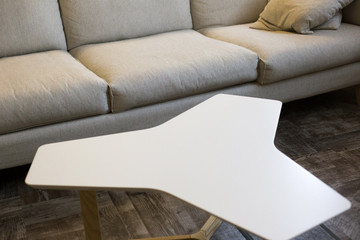 White table in living room