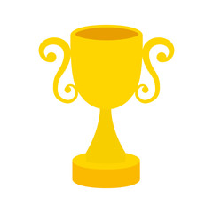 gold trophy win sport award icon vector illustration eps 10