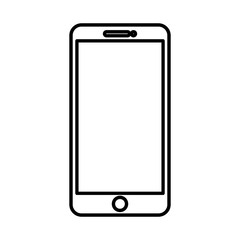 smartphone technology line icon vector illustration design
