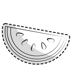 watermelon fruit icon over white background. vector illustration