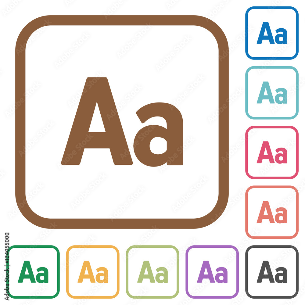 Poster adjust font size simple icons
