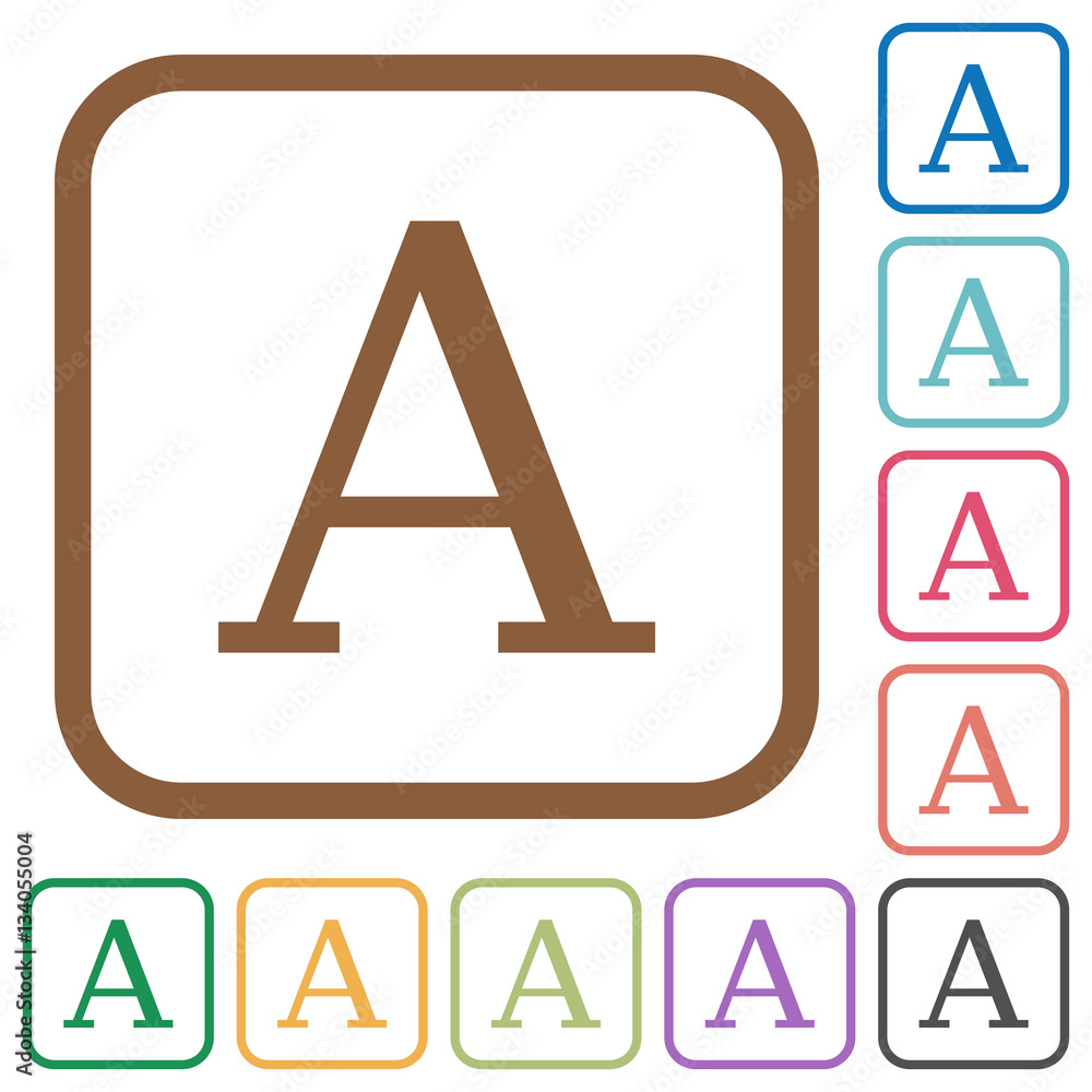Poster character font simple icons