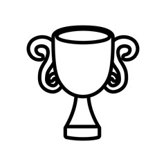 trophy win sport award icon outline vector illustration eps 10