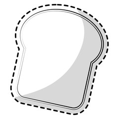 loaf icon over white background. bakery products design. vector illustration