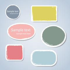 colored paper stickers sticker with space for text