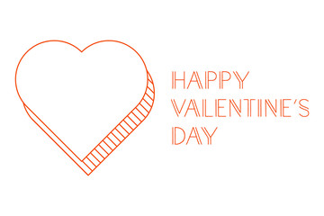 Happy Valentine's Day greeting card, vector illustration