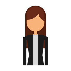 businesswoman character isolated icon vector illustration design