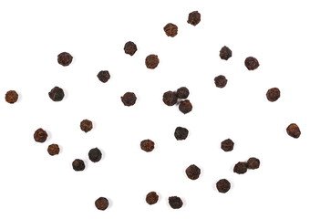 Black pepper isolated on white background, with clipping path