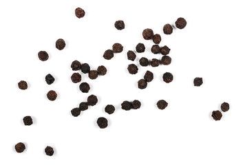 Black pepper isolated on white background, with clipping path
