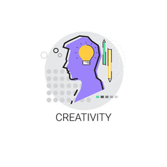 Creativity Think New Idea Inspiration Creative Process Business Icon Vector Illustration