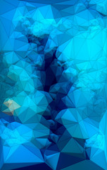 Abstract colored polygonal triangular mosaic background. 3d rendering